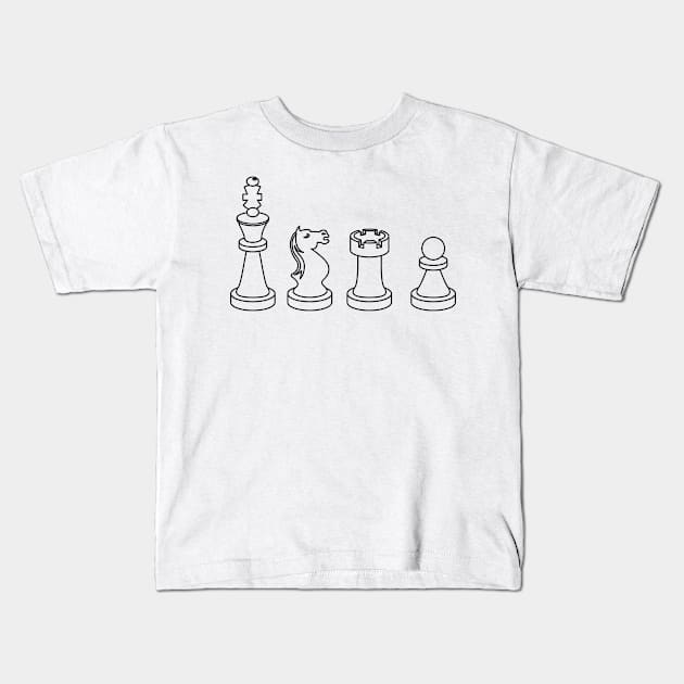 Chessmen Kids T-Shirt by timohouse